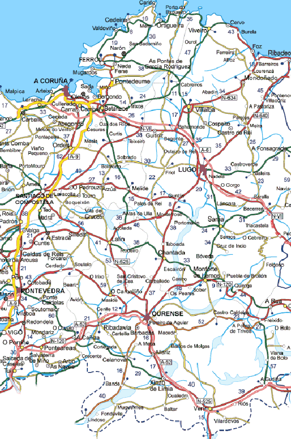 Galicia road map