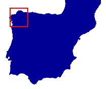 Geographic Location of Galicia in the Iberic Peninsula