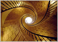 Spiral staircase in the Galician People Museum