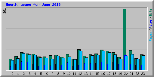 Hourly usage for June 2013